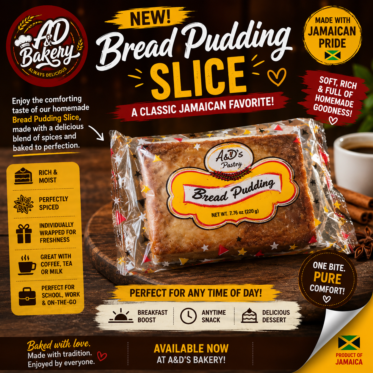 Bread Pudding Slice